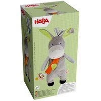 HABA 2011911001 - Schnullertier Esel Elwood, Plüschtier, Schnullerhalter, 26 cm von HABA