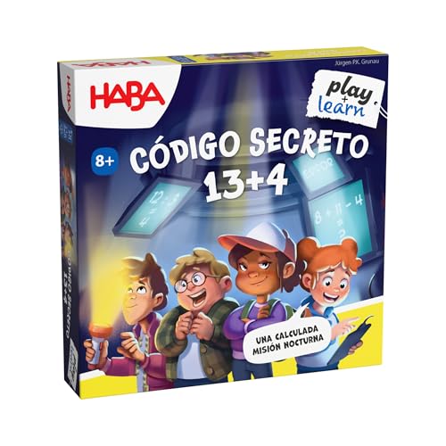 HABA 2012183004 - Geheimcode 13+4, Rechenbrettspiel für Kinder über 8 Jahre von HABA