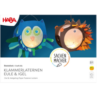 HABA 2012702 Bastelset - Klammerlaternen Eule & Igel von HABA