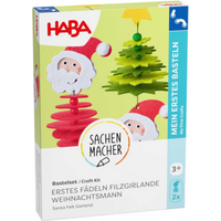 HABA 2012722 Bastelset - Erstes Fädeln Filzgirlande Weihnachtsmann von HABA