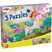 HABA 2013401001 - Puzzles Zauberträume, mit Glitzer-Effekt, Motiv: Einhorn/Fee/Prinzessin, 24/35/48 Teile HABA 2013401001 - Puzzles Zauberträume, mit Glitzer-Effekt, Motiv: Einhorn/Fee/Prinzessin, 24/35/48 Teile von HABA