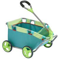HABA 2014543001 - Puppen-Bollerwagen Türkis, Metall/Stoff von HABA
