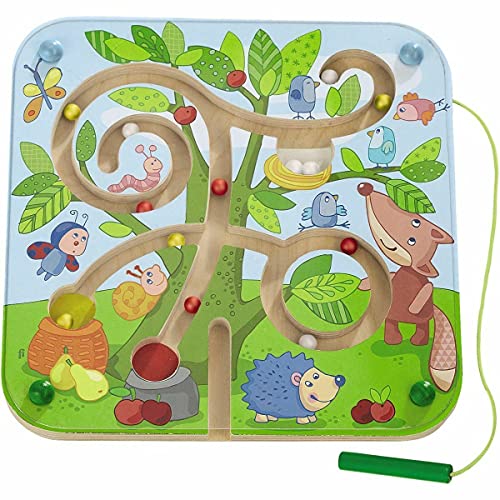 HABA 301057 - Magnetspiel Baumlabyrinth, pädagogisches Holzspielzeug für Kinder ab 2 Jahren, schult die Logik und Feinmotorik von HABA