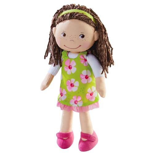 HABA Kuschelpuppe Coco – Weiche Stoffpuppe 30 cm, ideal für Mädchen und Jungen, waschbar und leicht an- und auszuziehen, ab 1,5 Jahren – 1303666001 von HABA