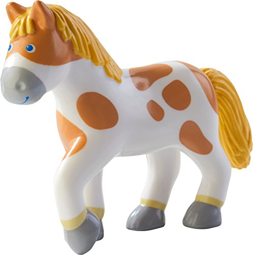 HABA 303677 - Little Friends – Pferd Flecki , Hübsche Pferdefigur aus strapazierfähigem Kunststoff für lange Spielfreude von HABA