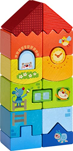 HABA Stapelspiel Tier-Hochhaus mit bunten Bausteinen für Kinder ab 18 Monaten - 303708 von HABA