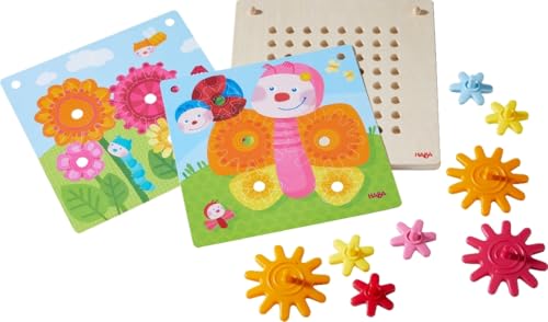 HABA 303871 - Zahnradspiel Tiere im Garten , Motorikspielzeug mit 4 verschiedenen Hintergrundbildern und bunten Zahnrädern zum Zusammenstecken , Spielzeug ab 2 Jahren HABA 303871 - Zahnradspiel Tiere im Garten , Motorikspielzeug mit 4 verschiedenen Hintergrundbildern und bunten Zahnrädern zum Zusammenstecken , Spielzeug ab 2 Jahren von HABA