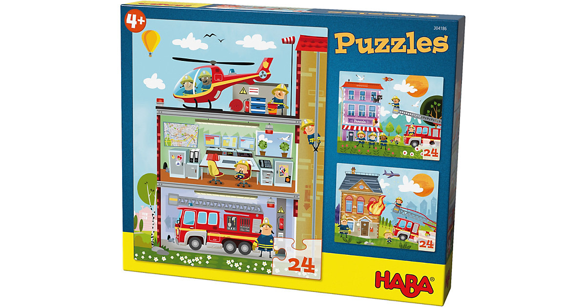 HABA 304186 Puzzleset 3 x 24 Teile - Kleine Feuerwehr HABA 304186 Puzzleset 3 x 24 Teile - Kleine Feuerwehr von HABA