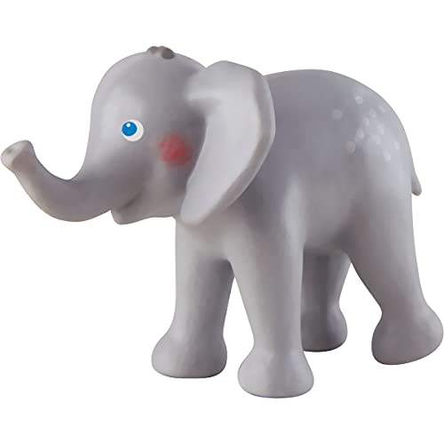 HABA Little Friends Elefantenbaby - Elefant-Spielfigur für Kinder ab 3 Jahren - Baby-Zootiere für kreatives Rollenspiel - aus robustem Kunststoff - 1305448001 von HABA