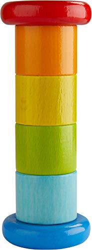 HABA 304817 - Regenmacher Farbenfroh, Baby-Spielzeug mit Rassel-Effekt in Regenbogenfarben, Holzspielzeug ab 6 Monaten HABA 304817 - Regenmacher Farbenfroh, Baby-Spielzeug mit Rassel-Effekt in Regenbogenfarben, Holzspielzeug ab 6 Monaten von HABA