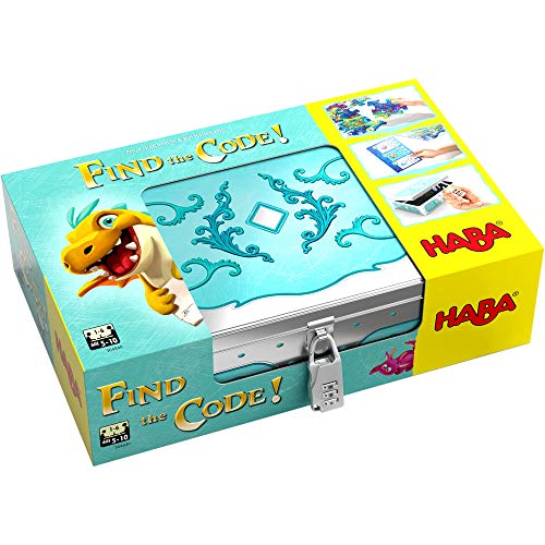 HABA 304840 - Find The Code! Fantasieland, Rätselspiel mit Schatzkarten-Puzzle und Schatzkiste zum Wiederbefüllen, Spiel ab 5 Jahren von HABA