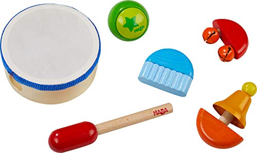 HABA 304852 - Klangspiel-Set, 6-teiliges Set aus Musikinstrumenten für Kinder ab 2 Jahren von HABA