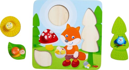 HABA 305204 - Greifpuzzle Fuchs, 4-teiliges Holzpuzzle mit Motiv-Holzknöpfen zum Greifen, Holzspielzeug ab 12 Monaten zur Förderung der Feinmotorik und Formzuordnung HABA 305204 - Greifpuzzle Fuchs, 4-teiliges Holzpuzzle mit Motiv-Holzknöpfen zum Greifen, Holzspielzeug ab 12 Monaten zur Förderung der Feinmotorik und Formzuordnung von HABA