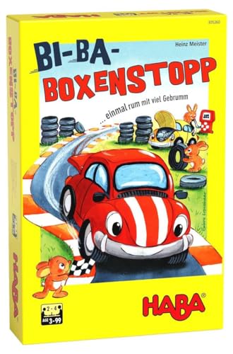 HABA 305260 - Bi-Ba-Boxenstopp,Würfelsiel mit einfachen Regeln für Kinder ab 3 Jahren; Brettspiel mit Spielplättchen und Holzautos als Spielfiguren HABA 305260 - Bi-Ba-Boxenstopp,Würfelsiel mit einfachen Regeln für Kinder ab 3 Jahren; Brettspiel mit Spielplättchen und Holzautos als Spielfiguren von HABA
