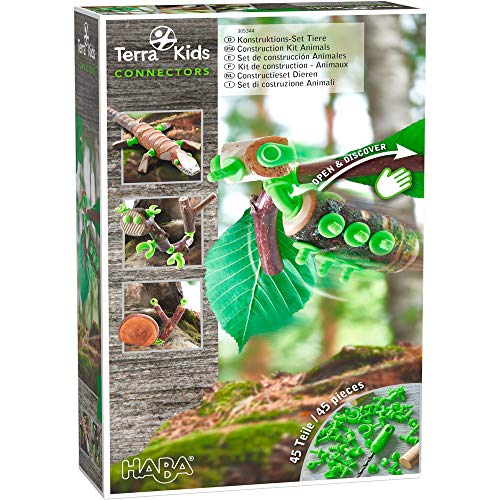 HABA 305344 - Terra Kids Connectors - Konstruktions-Set Tiere, Kinder-Bastelset für kreative Kreaturen, Verbinder aus Kunststoff für Holz und Kork, mit Handbohrer und Anleitung HABA 305344 - Terra Kids Connectors - Konstruktions-Set Tiere, Kinder-Bastelset für kreative Kreaturen, Verbinder aus Kunststoff für Holz und Kork, mit Handbohrer und Anleitung von HABA