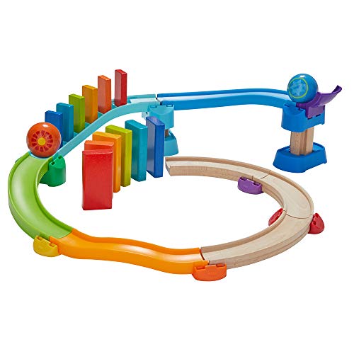 HABA 305347 - Kullerbü - Kugelbahn Kringel-Domino, Kugelbahn aus Holz mit Kringelbahn und Dominotreppe, Holzspielzeug ab 2 Jahren HABA 305347 - Kullerbü - Kugelbahn Kringel-Domino, Kugelbahn aus Holz mit Kringelbahn und Dominotreppe, Holzspielzeug ab 2 Jahren von HABA