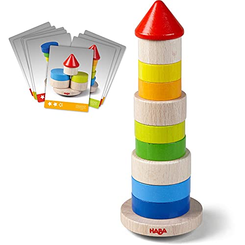 HABA 305403 - Stapelspiel Wackelturm, Stapel- und Motorikspiel aus Holz mit Basisplatte und bunten Stapelsteinen, für freies Spielen oder Spiel nach Anleitung, Holzspielzeug ab 2 Jahren HABA 305403 - Stapelspiel Wackelturm, Stapel- und Motorikspiel aus Holz mit Basisplatte und bunten Stapelsteinen, für freies Spielen oder Spiel nach Anleitung, Holzspielzeug ab 2 Jahren von HABA