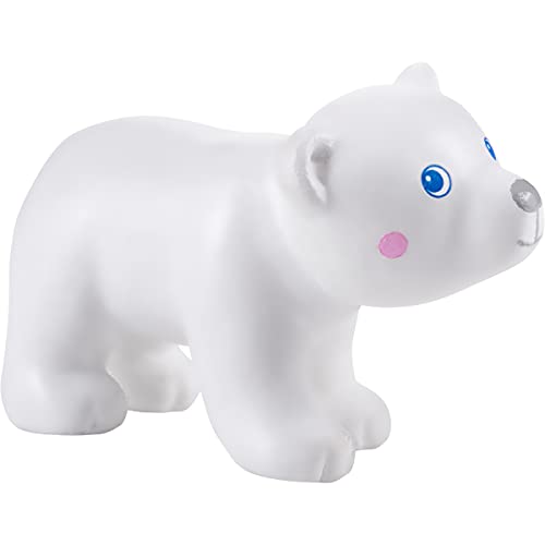 HABA Little Friends Eisbärbaby - Eisbär-Spielfigur für Kinder ab 3 Jahren - Baby-Zootiere für kreatives Rollenspiel - aus robustem Kunststoff - 1305448001 von HABA