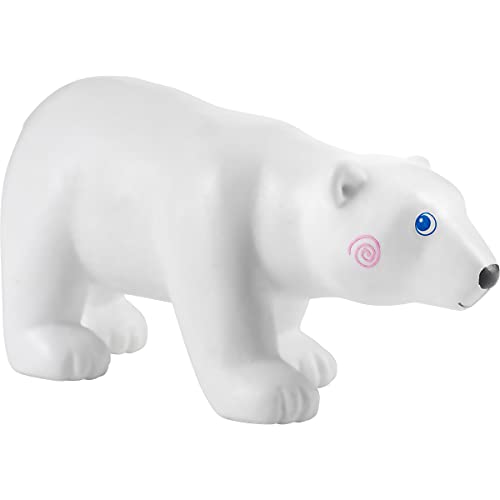 HABA Little Friends Eisbär - Spielfigur für Kinder ab 3 Jahren - Zootiere für kreatives Rollenspiel - Tolles Geschenk für alle Zoo-Fans - Aus robustem Kunststoff - 1305448001 von HABA