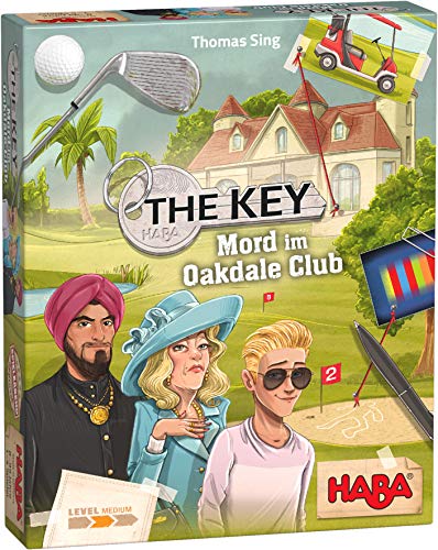 HABA 305610 - The Key – Mord im Oakdale Club, detektivisches Krimi-Spiel für 1–4 Spieler ab 8 Jahren, Familienspiel mit umfangreichem Spielmaterial und Lösungskontrolle von HABA