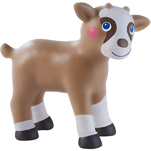 HABA Little Friends Ziegenbaby - Ziegen-Spielfigur für Kinder ab 3 Jahren - Bauernhof-Tiere für kreatives Rollenspiel - aus robustem Kunststoff - 1305635001 von HABA