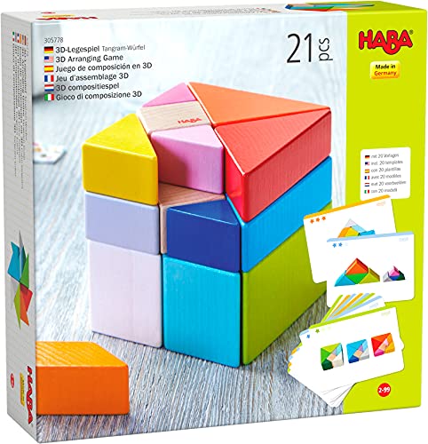 HABA 305778 - 3D-Legespiel Tangram-Würfel, Legespiel ab 2 Jahren, made in Germany von HABA