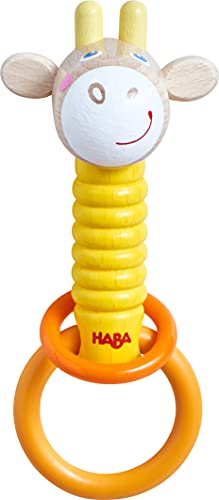 HABA 305924 - Klanggiraffe, Klangspielzeug ab 6 Monaten, Gelb von HABA