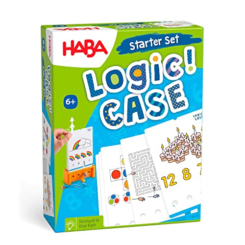 HABA Logic! CASE Starter Set 6+, Logikspiel für Kinder ab 4 Jahren, Reisespiel, 306118 von HABA