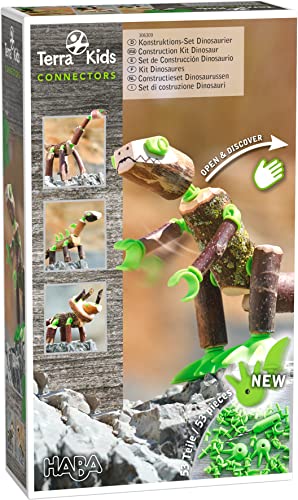 HABA 306309 - Terra Kids Connectors – Konstruktions-Set Dinosaurier, Bastel- und Hobbyset ab 8 Jahren von HABA