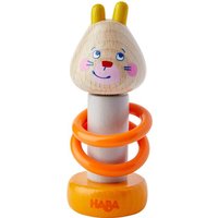 HABA 306325 - Klanghase Klipp-Klapp, Kinder-Musikinstrument, Rassel, Höhe: 10cm von HABA