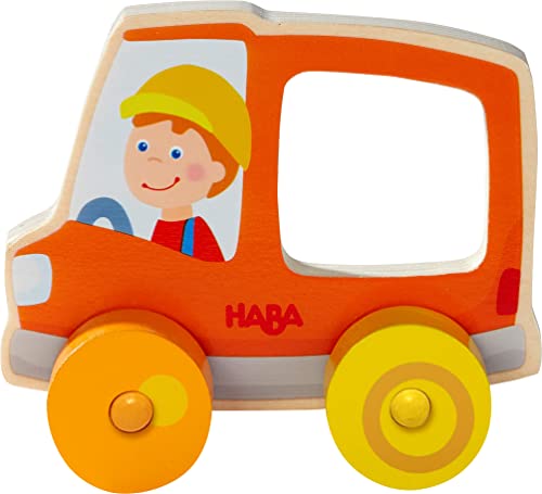 HABA 306364 - Schiebefigur Müllauto, Greifling ab 10 Monaten von HABA