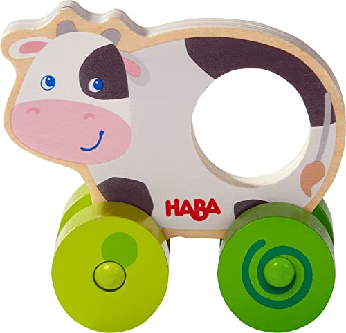 HABA 306365 - Schiebefigur Kuh, Greifling ab 10 Monaten von HABA