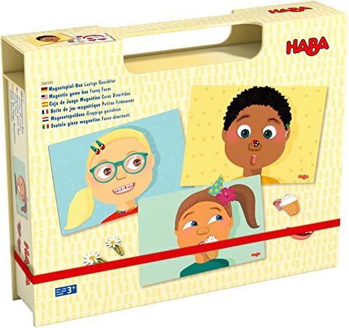 HABA 306545 - Magnetspiel-Box Lustige Gesichter, Magnetspiel ab 3 Jahren, Bunt von HABA