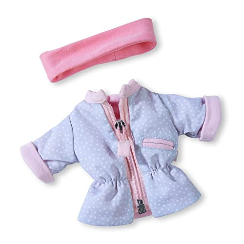 HABA 306547 - Kleiderset Pünktchen-Parka - Kleidung für Puppen bis 32 cm, Set mit Stirnband und Jacke von HABA