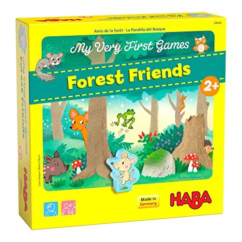 HABA 306606 - Meine ersten Spiele - Forest Friends - Gedächtnis-, Beobachtungs-, Entdeckungs- und Entdeckungsspiel, für 1-4 Kinder, ab 2 Jahren, englische Version (Made in Germany) von HABA