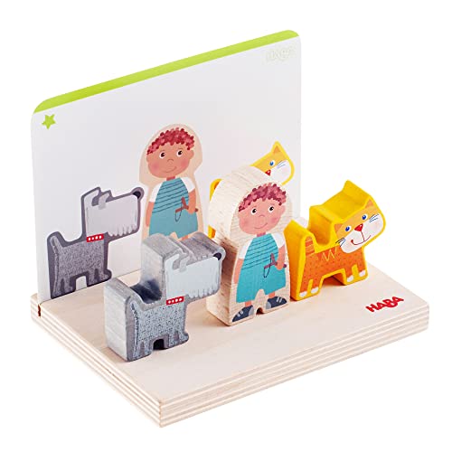 HABA 306707 - Stapelspielzeug Bauernhof, Steck - & Stapelspiel ab 2 Jahren, made in Germany von HABA