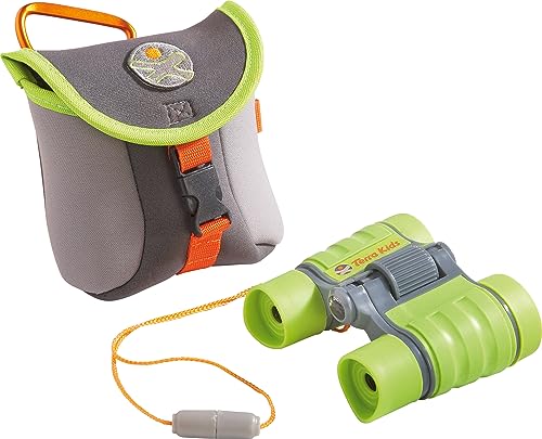 HABA Terra Kids Fernglas für Kinder – 4-fache Vergrößerung, inklusive Tragetasche, Sicherheitskordel und Wissenskarten, Natur beobachten & entdecken – 1004132001 von HABA