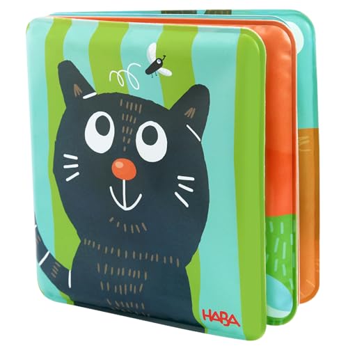 HABA Badebuch Tierfreunde – Wasserspaß für Kinder ab 6 Monaten mit farbenfroher Klapperfunktion – Badespaß für Wanne & Pool – 2012341001 von HABA