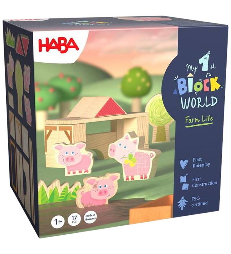 HABA Bauklötze - My First Blockwelt - Farm Life - Schweinestall - HABA - One Size - Klötze HABA Bauklötze - My First Blockwelt - Farm Life - Schweinestall - HABA - One Size - Klötze von HABA