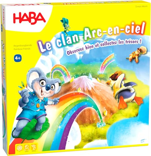 HABA Clan Regenbogen-Gesellschaft, Sammelspiel und Abschätzung der Entfernungen, 4 Jahre und älter, 306176, bunt von HABA