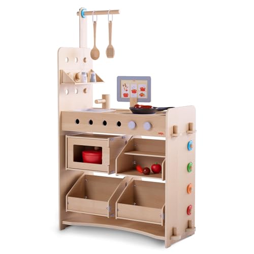 HABA Creative Play 3 in 1 - Spielküche, Kaufladen & Werkstatt für Kinder ab 3 Jahren - Werkzeugloser Aufbau & Einfacher Wechsel - 2011830001 von HABA