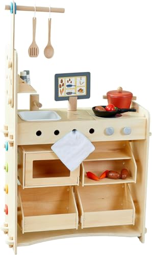 HABA Creative Play 3 in 1 - Spielküche, Kaufladen & Werkstatt für Kinder ab 3 Jahren - Werkzeugloser Aufbau & Einfacher Wechsel - 2011830001 von HABA
