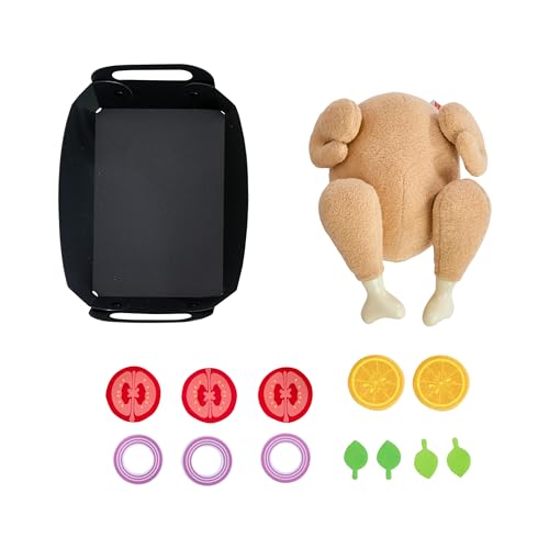 HABA Creative Play Brathähnchen – Spielzeug-Grillhähnchen aus Stoff zum Zerlegen – Zubehör für Kinderküche & Kaufladen – 2012309001 von HABA