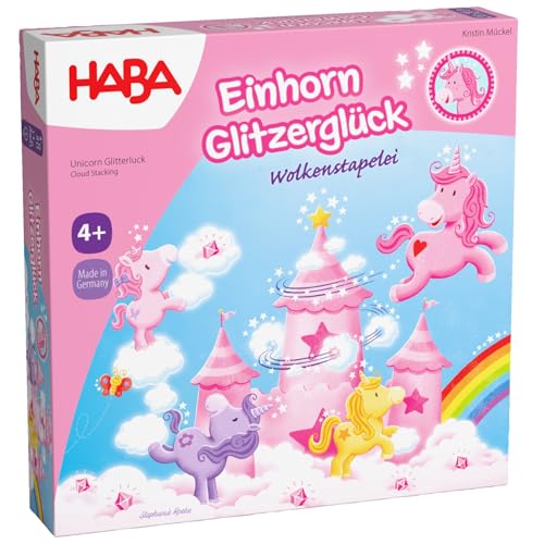 HABA Einhorn Glitzerglück: Wolkenstapelei – Stapelspiel für Kinder mit Einhörnern, Holz-Wolken & 10 glitzernden Wolkenkristallen, ab 4 Jahren – 2012232001 HABA Einhorn Glitzerglück: Wolkenstapelei – Stapelspiel für Kinder mit Einhörnern, Holz-Wolken & 10 glitzernden Wolkenkristallen, ab 4 Jahren – 2012232001 von HABA