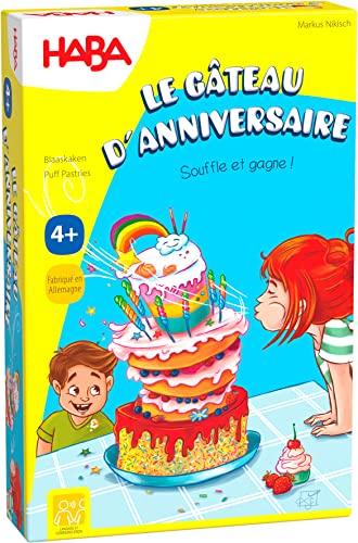 HABA Geburtstagstorte Gesellschaft für Kinder, Geschicklichkeitsspiel und Souffle-4 Jahre und älter, 307032, bunt von HABA