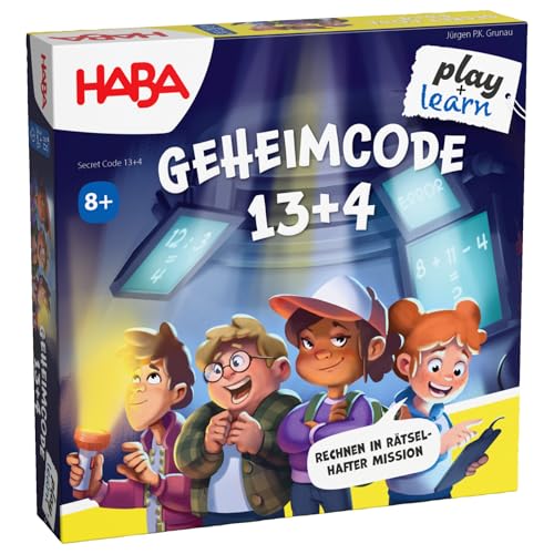 HABA Geheimcode 13+4 – Lern-Brettspiel & Rechenspiel für Kinder ab 8 – Mathe Lernen leicht gemacht – 2012183001 von HABA