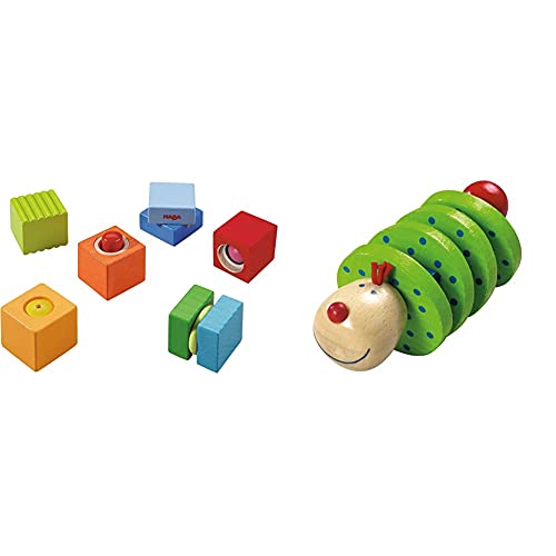 HABA HA-1105 7628 - Entdeckersteine Klangspaß, Robustes Holzspielzeug und Lernspiel ab 1 Jahr & 1068 - Flapsi Greifling, fröhliches Baby- und Kleinkindspielzeug, aus Holz ab 6 Monaten HABA HA-1105 7628 - Entdeckersteine Klangspaß, Robustes Holzspielzeug und Lernspiel ab 1 Jahr & 1068 - Flapsi Greifling, fröhliches Baby- und Kleinkindspielzeug, aus Holz ab 6 Monaten von HABA