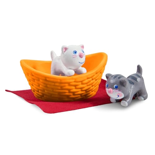 HABA Little Friends Katzenbabys - Tierfigur für Kinder ab 3 Jahren - Haustiere für kreatives Rollenspiel - Mit Katzenkörbchen und Decke - Puppe aus robustem Kunststoff – 1303891001 HABA Little Friends Katzenbabys - Tierfigur für Kinder ab 3 Jahren - Haustiere für kreatives Rollenspiel - Mit Katzenkörbchen und Decke - Puppe aus robustem Kunststoff – 1303891001 von HABA