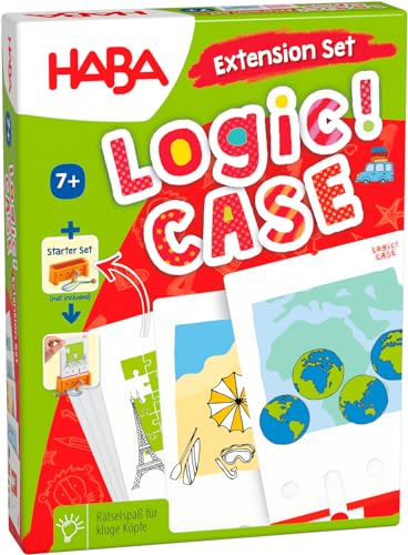 HABA Logic! CASE Extension Set Urlaub & Reisen, Logikspiel für Kinder ab 7 Jahren, Rätselspiel. Reisespiel, Spiel für 1 Spieler von HABA