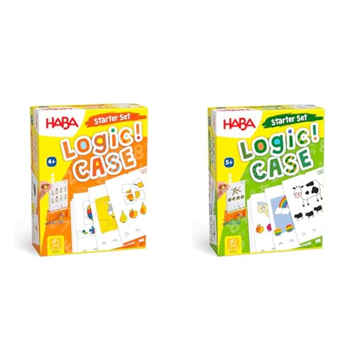 HABA Logic! CASE Starter Set 4+, Logikspiel für Kinder ab 4 Jahren, Reisespiel, 306118 & Logic! CASE Starter Set 5+, Logikspiel für Kinder ab 4 Jahren, Reisespiel, 306118 von HABA
